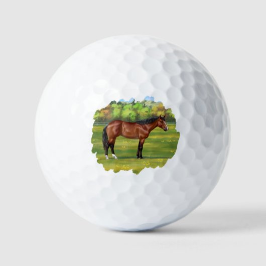 Balles De Golf Cheval Brown Bay Quarter (Recto)