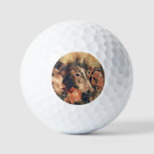 Balles De Golf Chevaux Peinture d'aquarelle artistique (Recto)