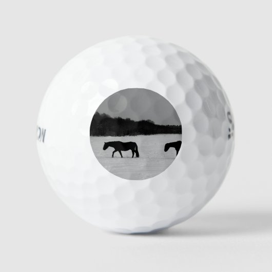 Balles De Golf Chevaux sur neige ssf gbcna (Recto)