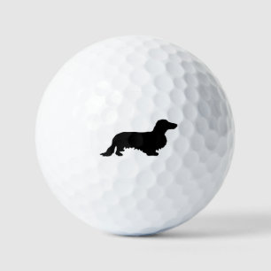 Balles De Golf Cheveux longs Dachshund - Silhouette 1
