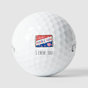 Balles De Golf 'Chewing-gum "Je t'aime" - Cadeau drôle et fantais