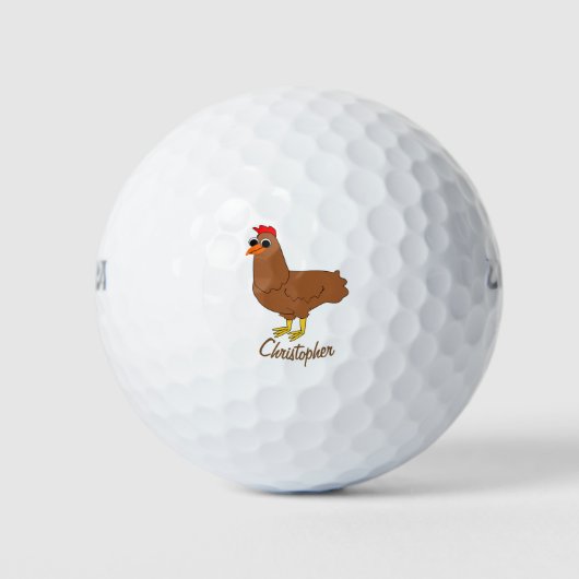 Balles De Golf Chicken Design (Devant)