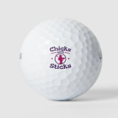 Balles De Golf Chicks avec bâtons Golf Golfing Femmes (Devant)