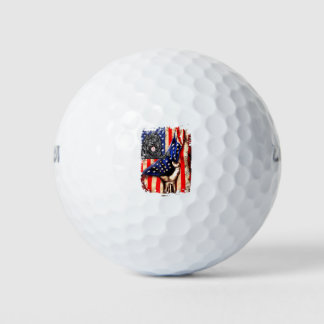 Balles De Golf Chien à drapeau américain, chien d'eau portugais p