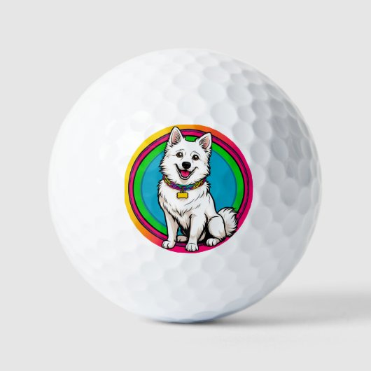 Balles De Golf Chien animé mignon avec collier (Recto)