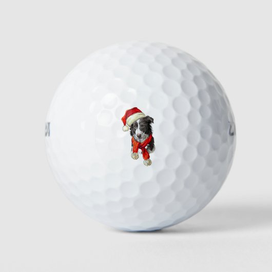 Balles De Golf chien Border Collie de Noël (Devant)