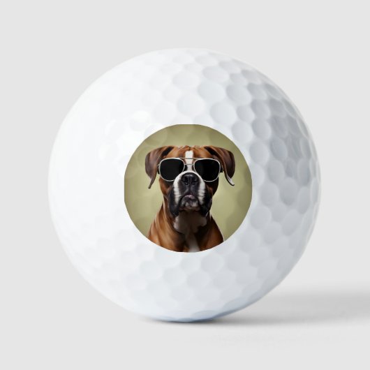 Balles De Golf Chien de boîte cool (Recto)