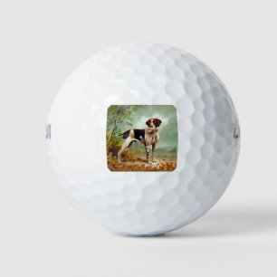 Balles De Golf Chien de chasse avec oiseau dans la bouche