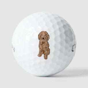 Balles De Golf Chien de doodle d'or