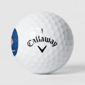 Balles De Golf Chien d'or patriotique American Drapeau Balls de g (Logo)