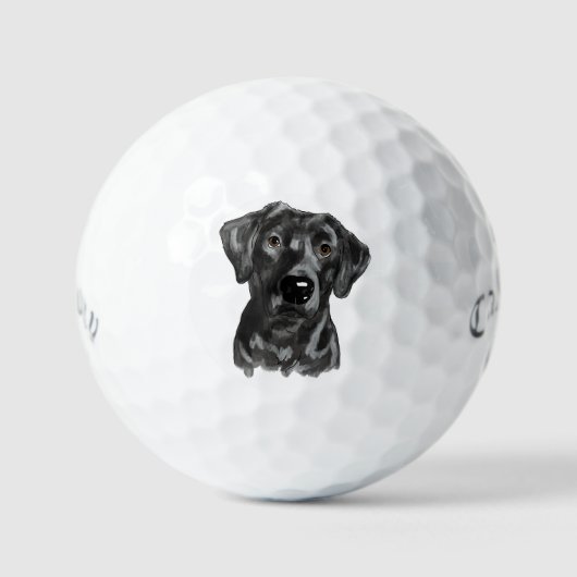 Balles De Golf Chien du Black Lab (Recto)