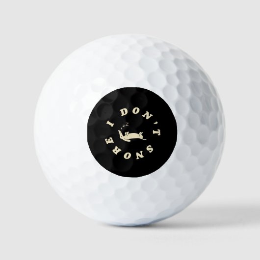 Balles De Golf Chien endormi drôle (Recto)