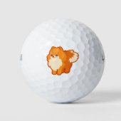 Balles De Golf Chien mignon Kawaii Pomeranian (Devant)