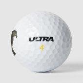 Balles De Golf Chien noir Pitbull (Logo)