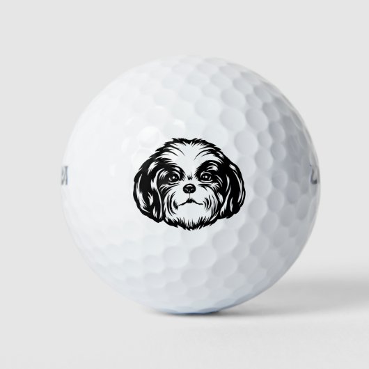 Balles De Golf Chien Shih Tzu (Devant)