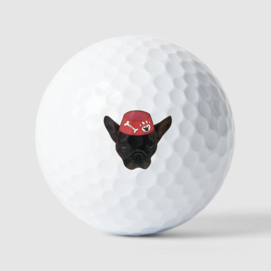 Balles De Golf Chien-taureau français au Red Bowl (Recto)