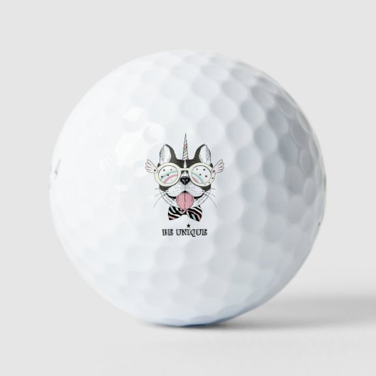 Balles De Golf Chien-taureau français Unicorn (Devant)