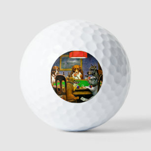 Balles De Golf Chiens jouant au poker