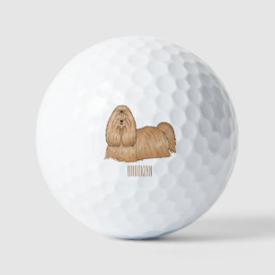Balles De Golf Chih tzu long cheveux dessin de chien