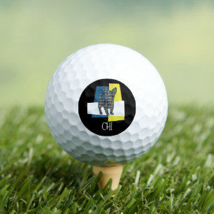 Balles De Golf Chihuahua Chien mignon Silhouette Mono TriGrid
