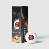 Balles De Golf Chinois Lucky Gold Dragon Titleist Golf Balls (Conditionnement)