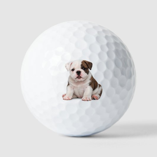 Balles De Golf Chiot Bouledogue Anglais Mignon (Recto)
