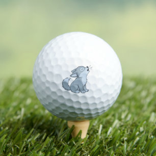 Balles De Golf Chiot loup hurlant dessin animé mignon