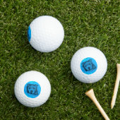 Balles De Golf Chiots Staffy Bleu (Herbe in situ)