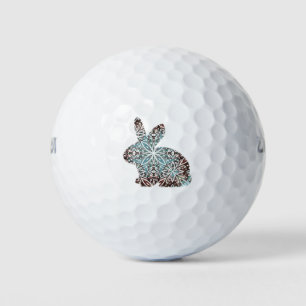 Balles De Golf Chocolat et blues de Mandala Rabbit