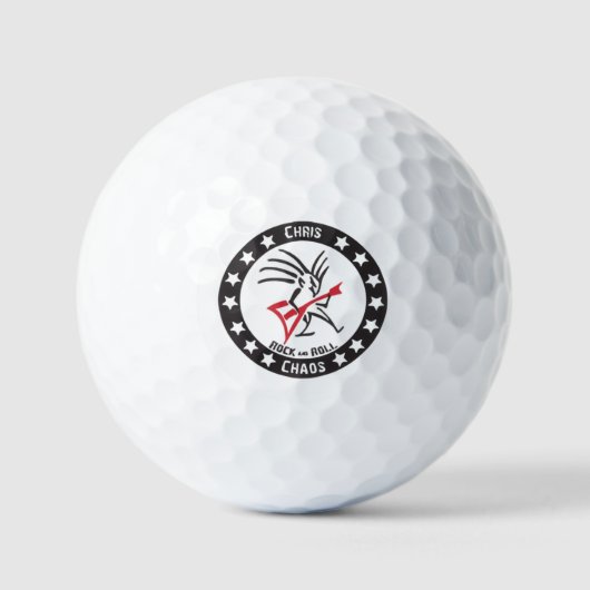 Balles De Golf Chris CHAOS DJ Golf Balls (Recto)