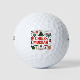 Balles De Golf Chrismukkah Hanoukka Noël Juif Religieux