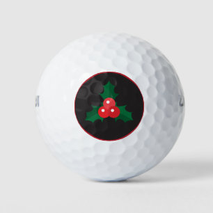 Balles De Golf Christmas Holly & Berries Golf Balls