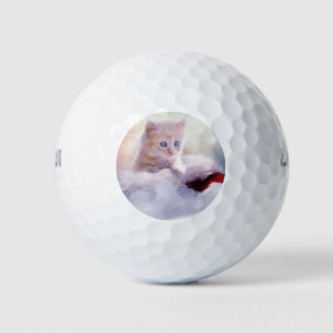 Balles De Golf Christmas Kitten