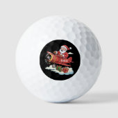 Balles De Golf Christmas Santa Claus Pilot Flying Airplane Gift (Recto)