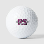 Balles De Golf Chrome Orbit Monogramme Initiales Toute Couleur ID (Recto)