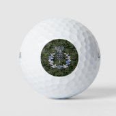 Balles De Golf Chrome sur Camo Print Scottish Thistle (Devant)