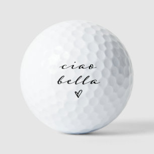Balles De Golf Ciao Bella Script moderne italien avec coeur