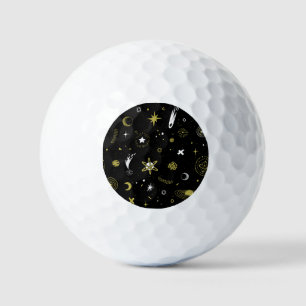 Balles De Golf Ciel nocturne : motif cosmique sans soudure.