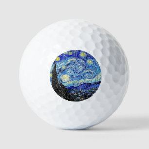 Balles De Golf Ciel Vintage Nuit Nuit Étoilée
