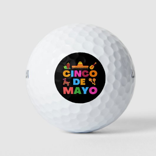 Balles De Golf Cinco De Mayo (Devant)