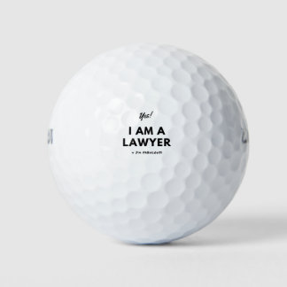 Balles De Golf Citation d'avocat drôle en noir et blanc