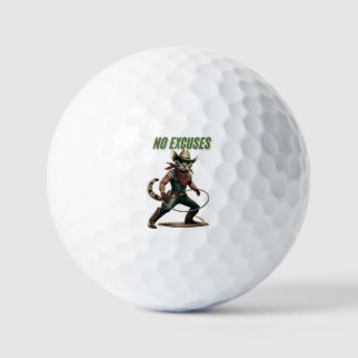 Balles De Golf Citation de fitness sans excuses – Typographie de