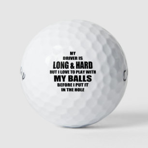 Balles De Golf Citation de golf amusant, My Driver est long et du