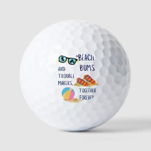 Balles De Golf citation de jour de plage (Recto)