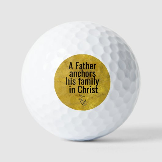 Balles De Golf Citation Inspirationnelle de Christian Papa (Recto)