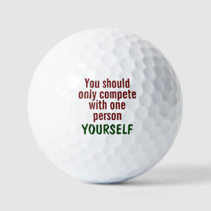 Balles De Golf Citation motivante sur la concurrence
