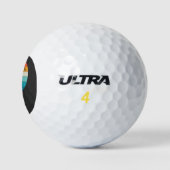 Balles De Golf Citation Rétro Chat Heureux – Routine & Amour (Logo)
