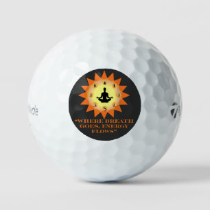 Balles De Golf Citation Yoga Rétro Alimentée par le Souffle (