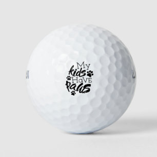 Balles De Golf Citations d'enfants avec pattes sur les chiens êtr