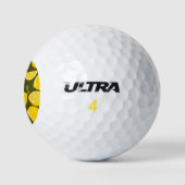 Balles De Golf Citron Jaune Moderne Amusant mignon (Logo)